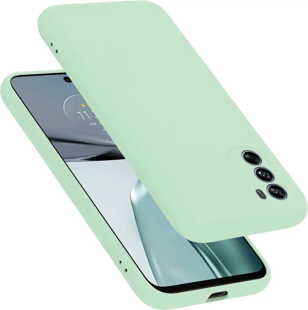 Cadorabo Hoesje geschikt voor Motorola MOTO G62 5G in LIQUID LICHT GROEN