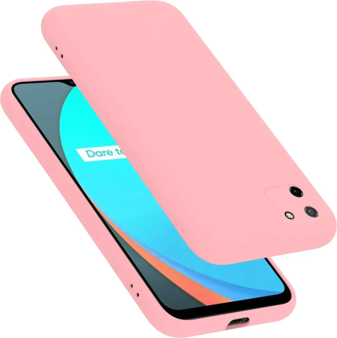 Cadorabo Hoesje geschikt voor Realme C11 2020 in LIQUID ROZE