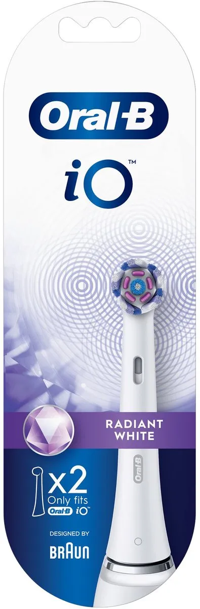 Oral-B iO Radiant White Opzetborstels 2 Stuks - Wit