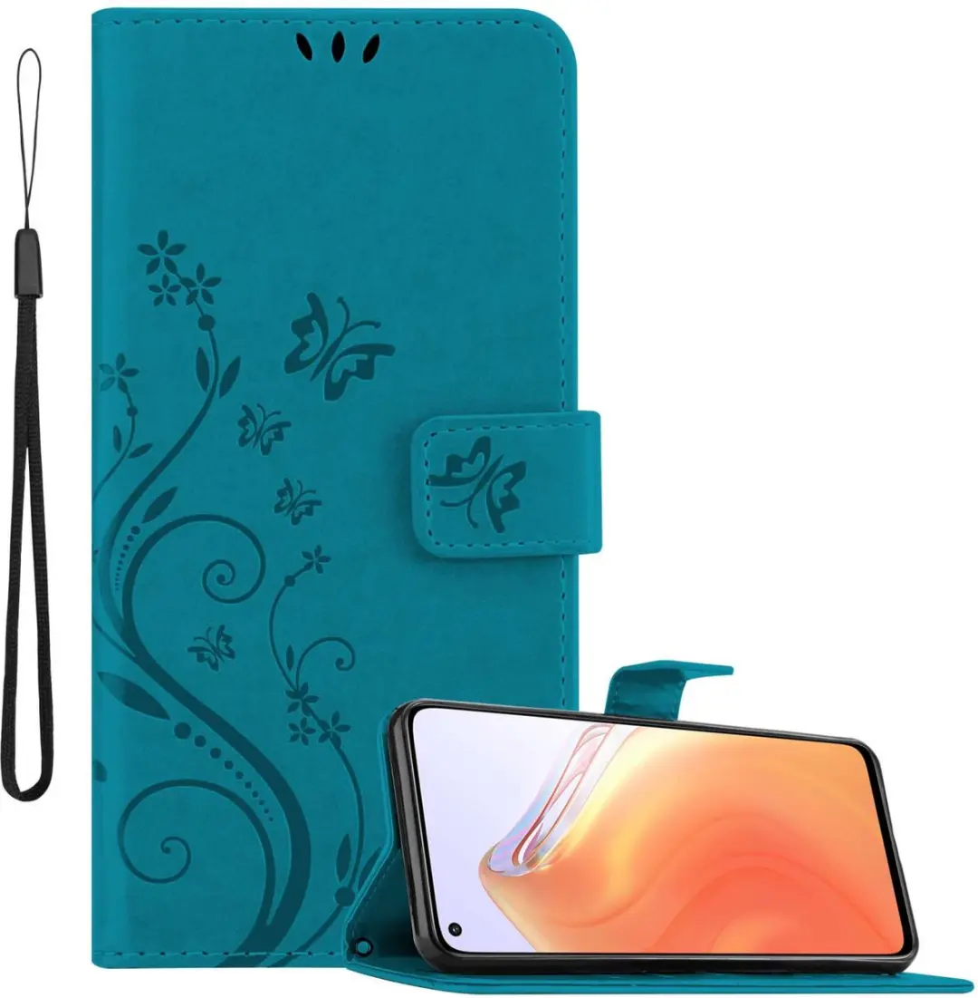 Cadorabo Hoesje geschikt voor Xiaomi Mi 10T / Mi 10T PRO in BLOEMEN BLAUW