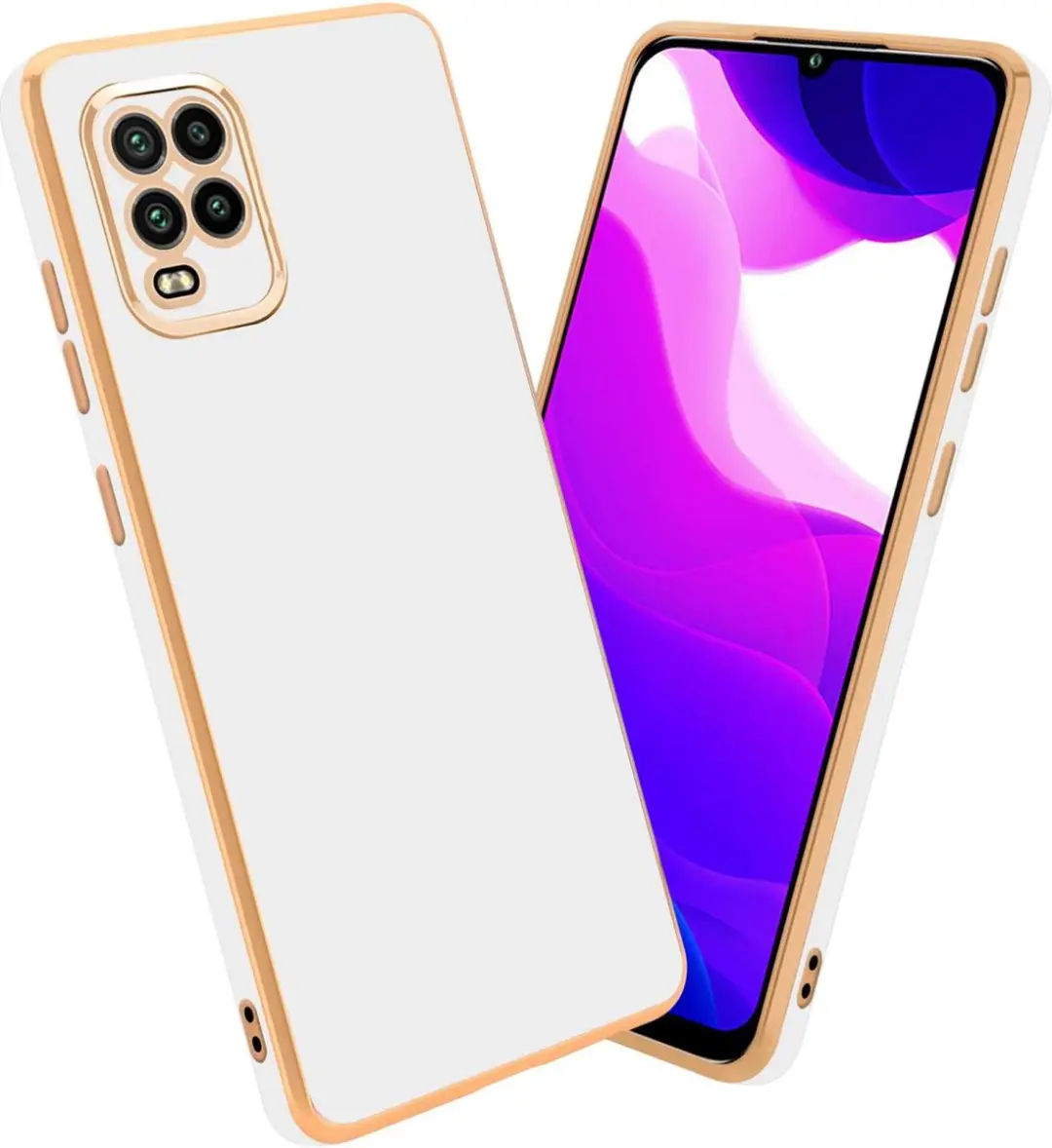 Cadorabo Hoesje geschikt voor Xiaomi Mi 10 LITE in Glossy Wit
