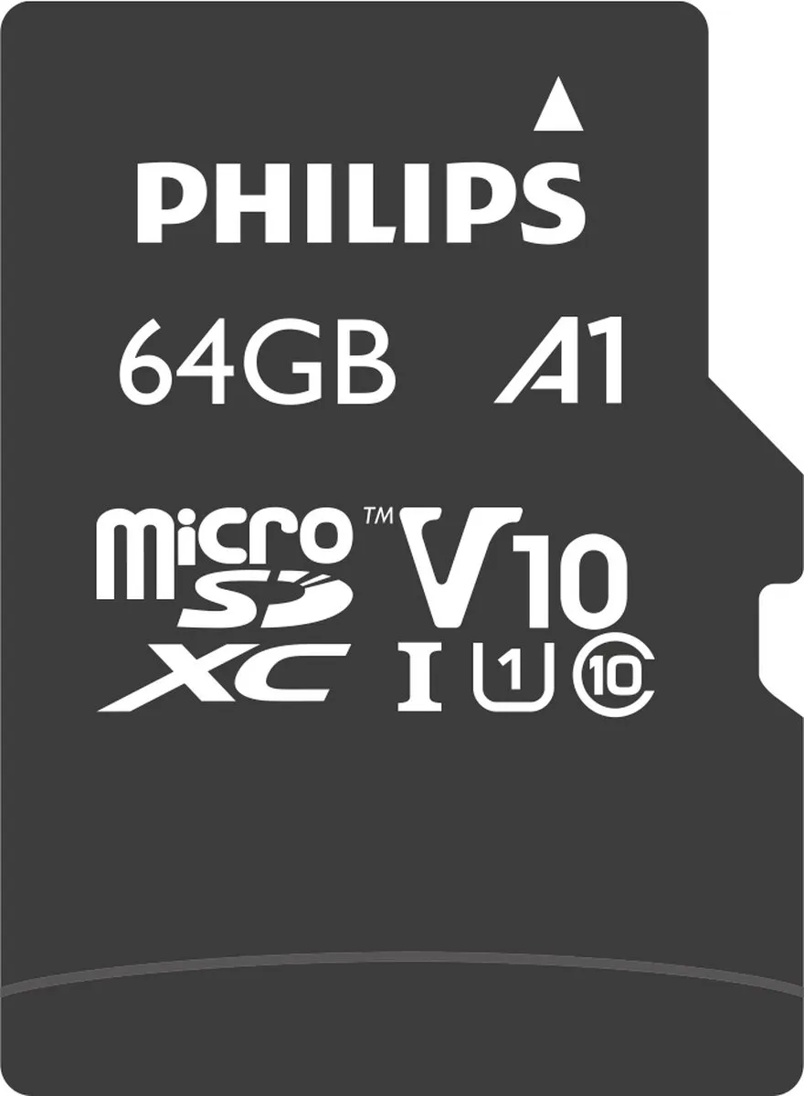 Philips FM64MP45B - Micro SDXC kaart 64GB incl. adapter - Class 10 - UHS-I U1