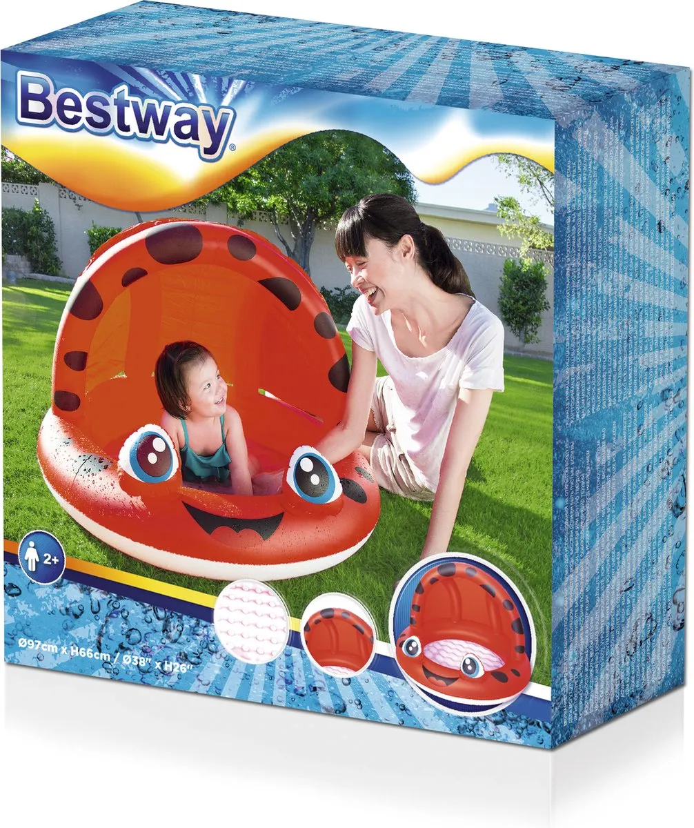 Bestway Zwembad met Kapje Dier 52189 - 970cm Groen/Rood - afbeelding 3 van 4