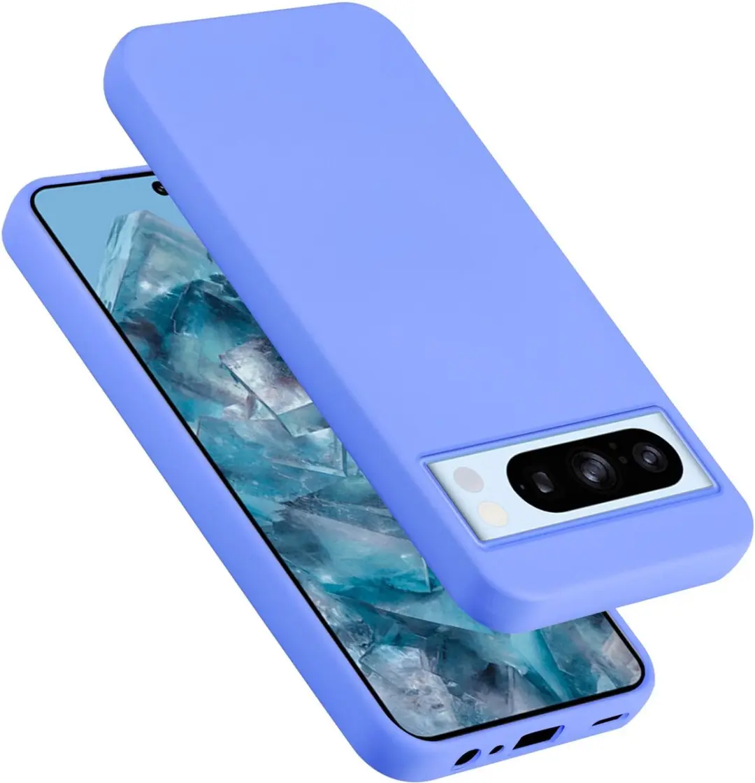 Cadorabo Hoesje geschikt voor Google PIXEL 8 Pro in LIQUID LICHT PAARS - Beschermhoes gemaakt van flexibel TPU silicone Case Cover