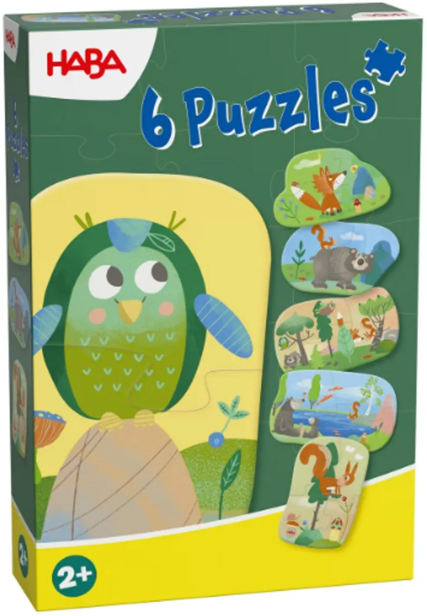 Haba 6 Eerste Puzzels Bosdieren Multicolor