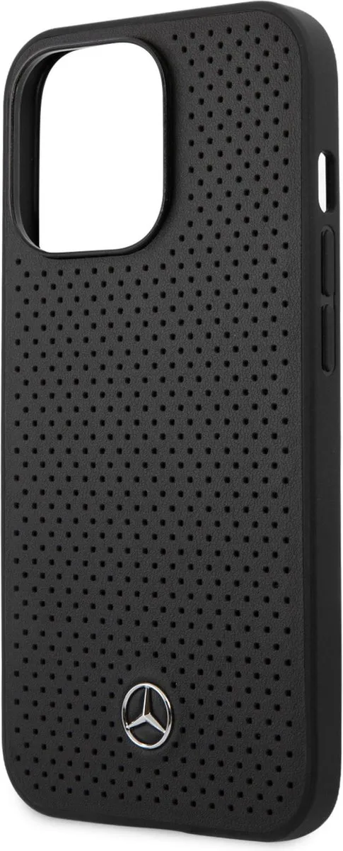 Mercedes-Benz Leather Back Cover iPhone 13 Pro - Zwart - afbeelding 6 van 6