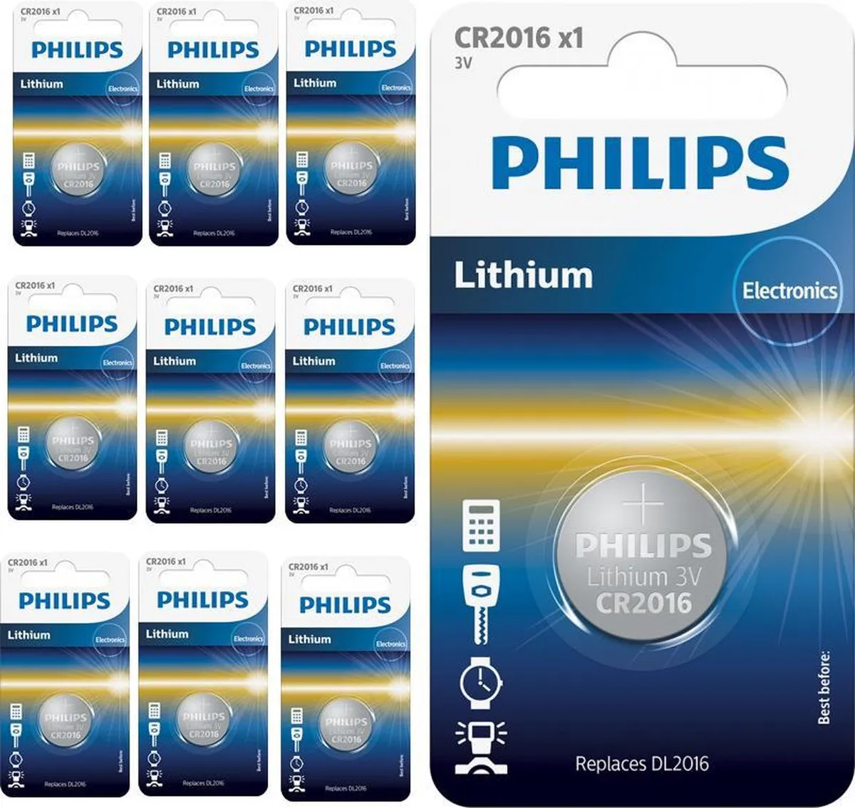 Philips CR2016 Knoopcelbatterij