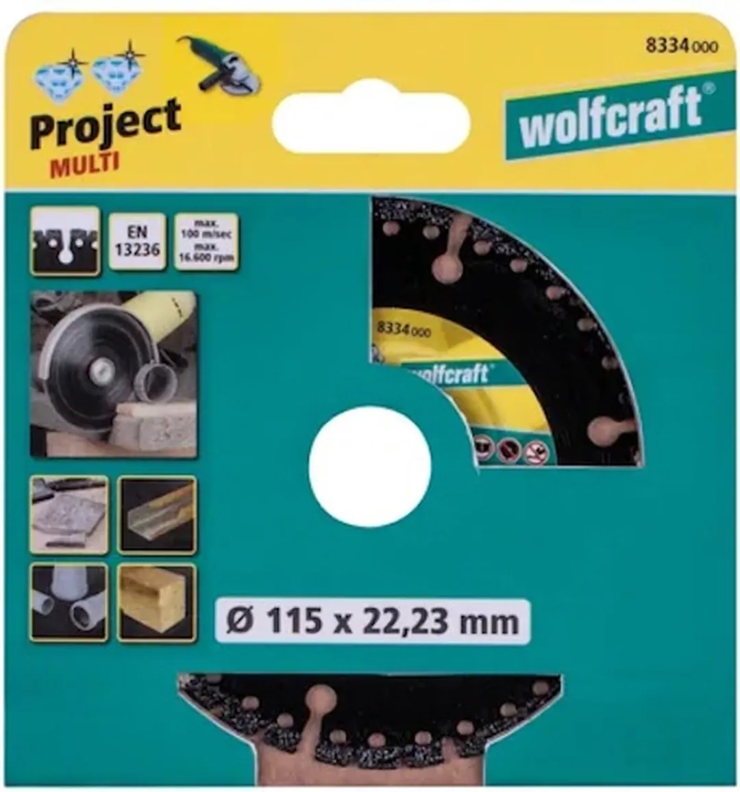 Wolfcraft Diamantzaagblad 8334000 Ø115mm - 22,23mm as