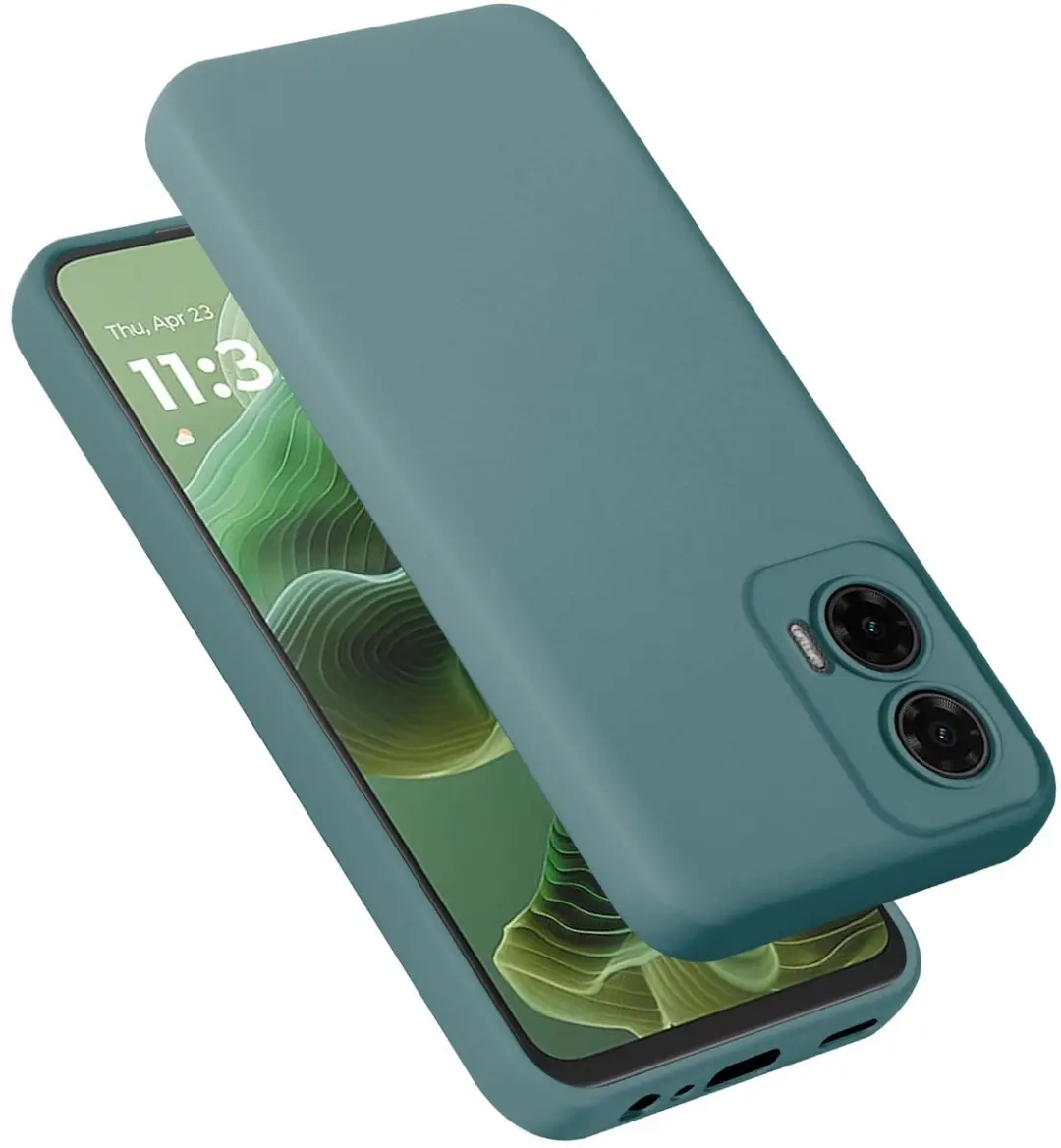 Cadorabo Hoesje geschikt voor Motorola Moto G35 in LIQUID GROEN