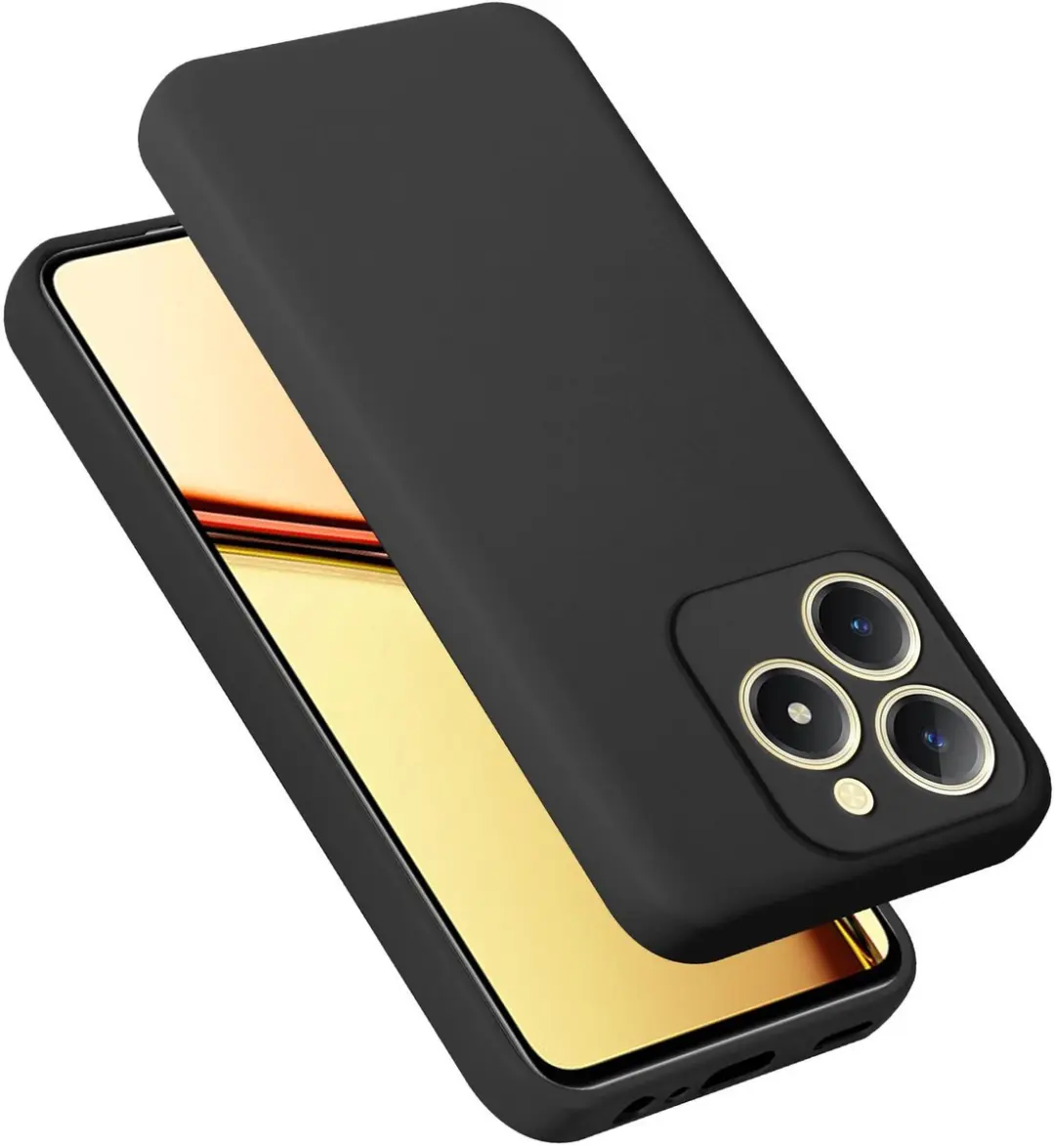 Cadorabo Hoesje geschikt voor Realme C61 / C63 in LIQUID ZWART