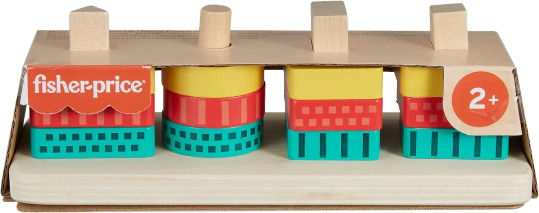 Fisher-Price Houten Vormstapelaar Meerkleurig - afbeelding 3 van 6