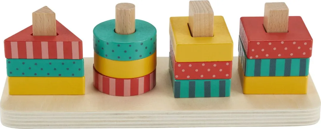 Fisher-Price Houten Vormstapelaar Meerkleurig