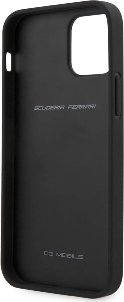 Ferrari iPhone 12 Pro Max Hoesje - Effen Zwart