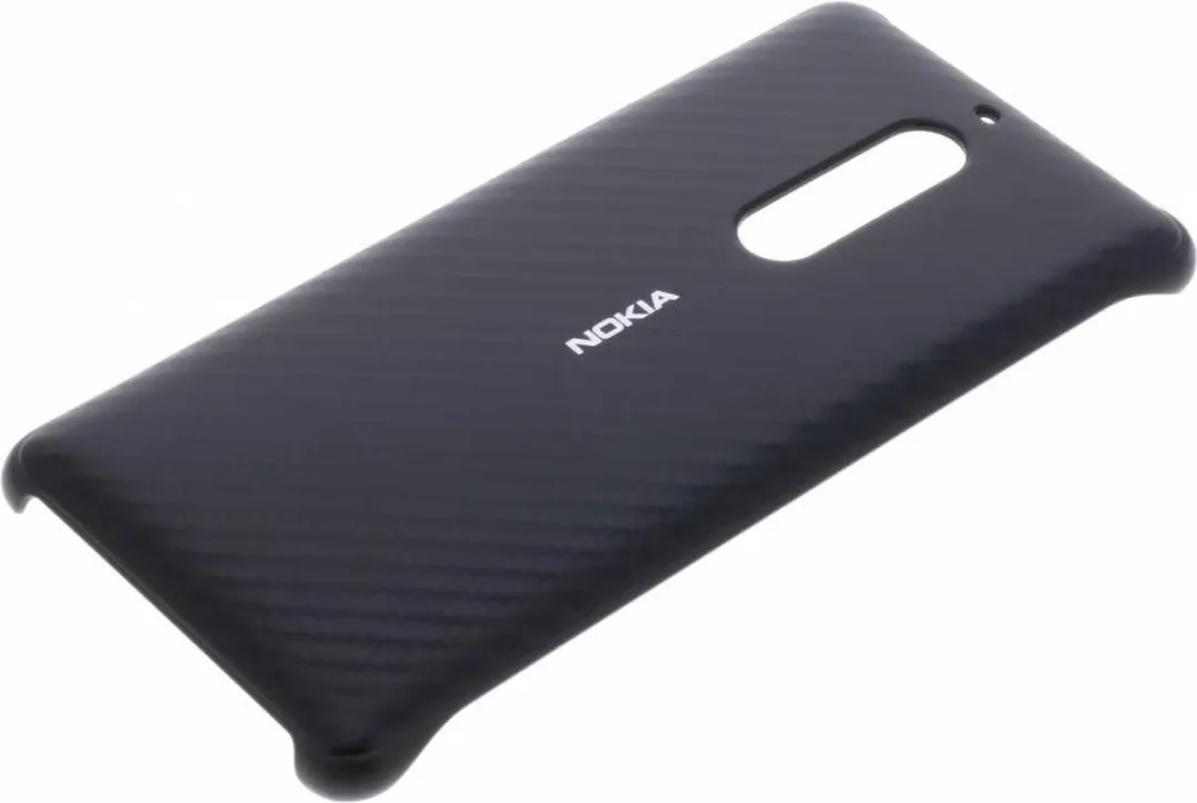 Nokia 5 Carbon Fiber Back Case - Zwart - afbeelding 2 van 4
