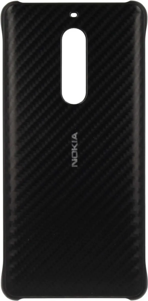 Nokia 5 Carbon Fiber Back Case - Zwart - afbeelding 3 van 4