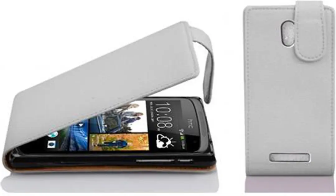 Cadorabo Hoesje geschikt voor HTC Desire 500 in MAGNESIUM WIT