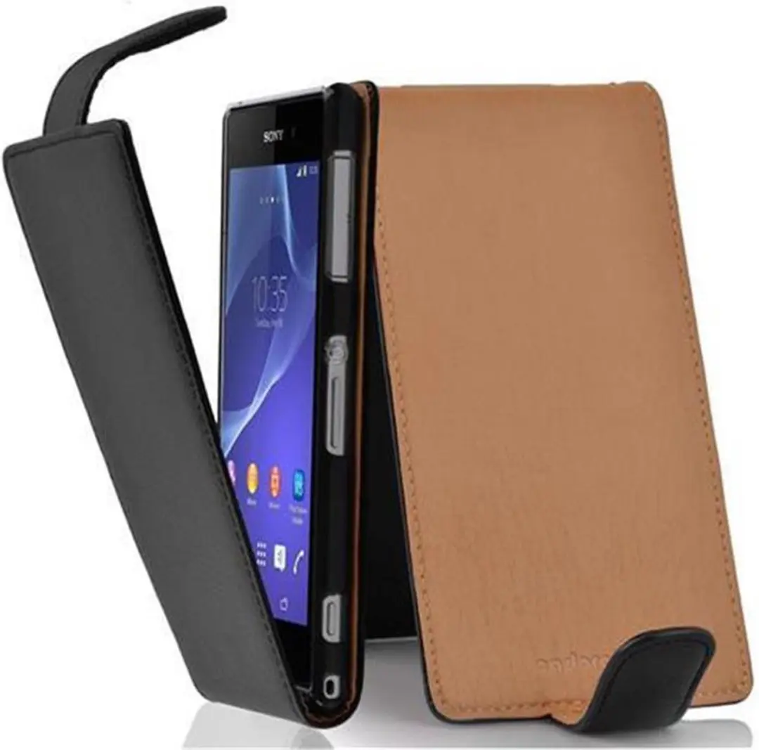 Cadorabo Hoesje geschikt voor Sony Xperia Z2 in ZWARTE OXIDE