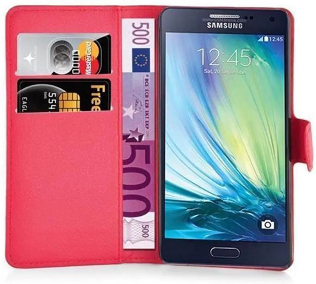 Cadorabo Hoesje geschikt voor Samsung Galaxy A3 2015 in KARMIJN ROOD