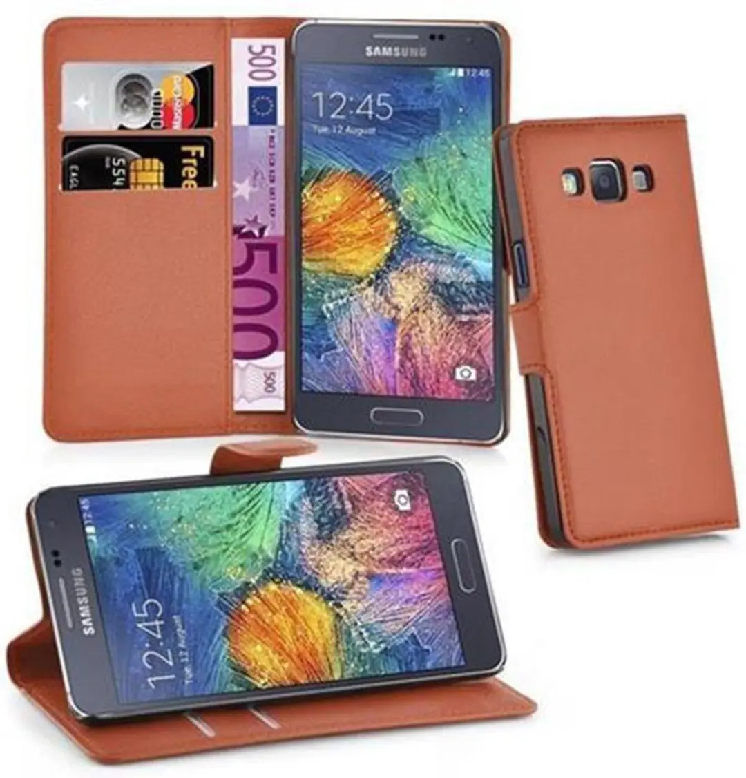 Cadorabo Hoesje geschikt voor Samsung Galaxy A7 2015 in CHOCOLADE BRUIN