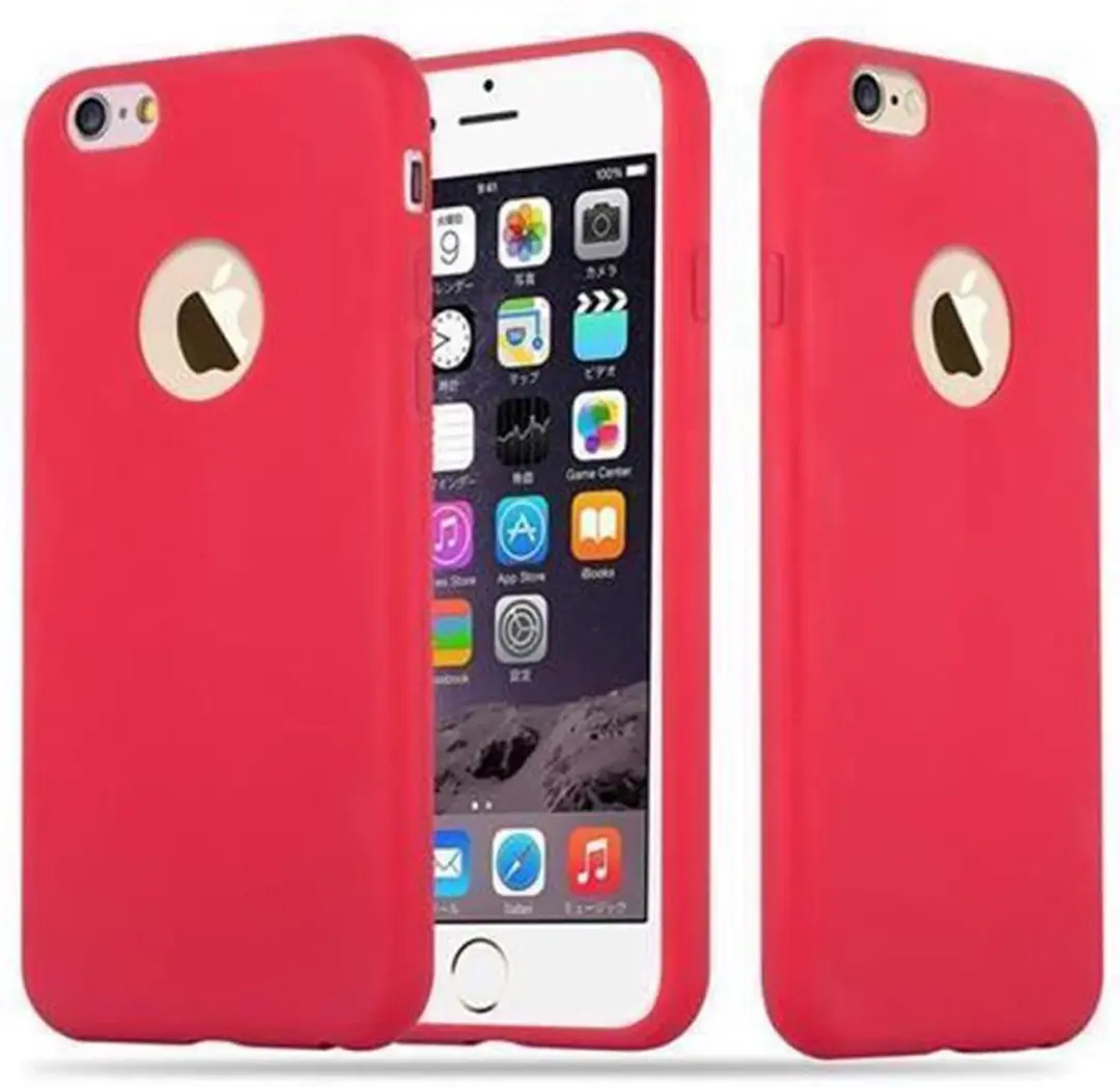 Cadorabo Hoesje geschikt voor Apple iPhone 6 PLUS / 6S PLUS in CANDY ROOD