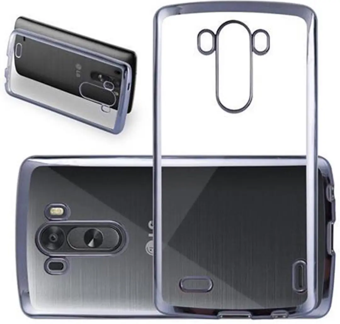 Cadorabo Hoesje geschikt voor LG G3 in CHROOM ZWART