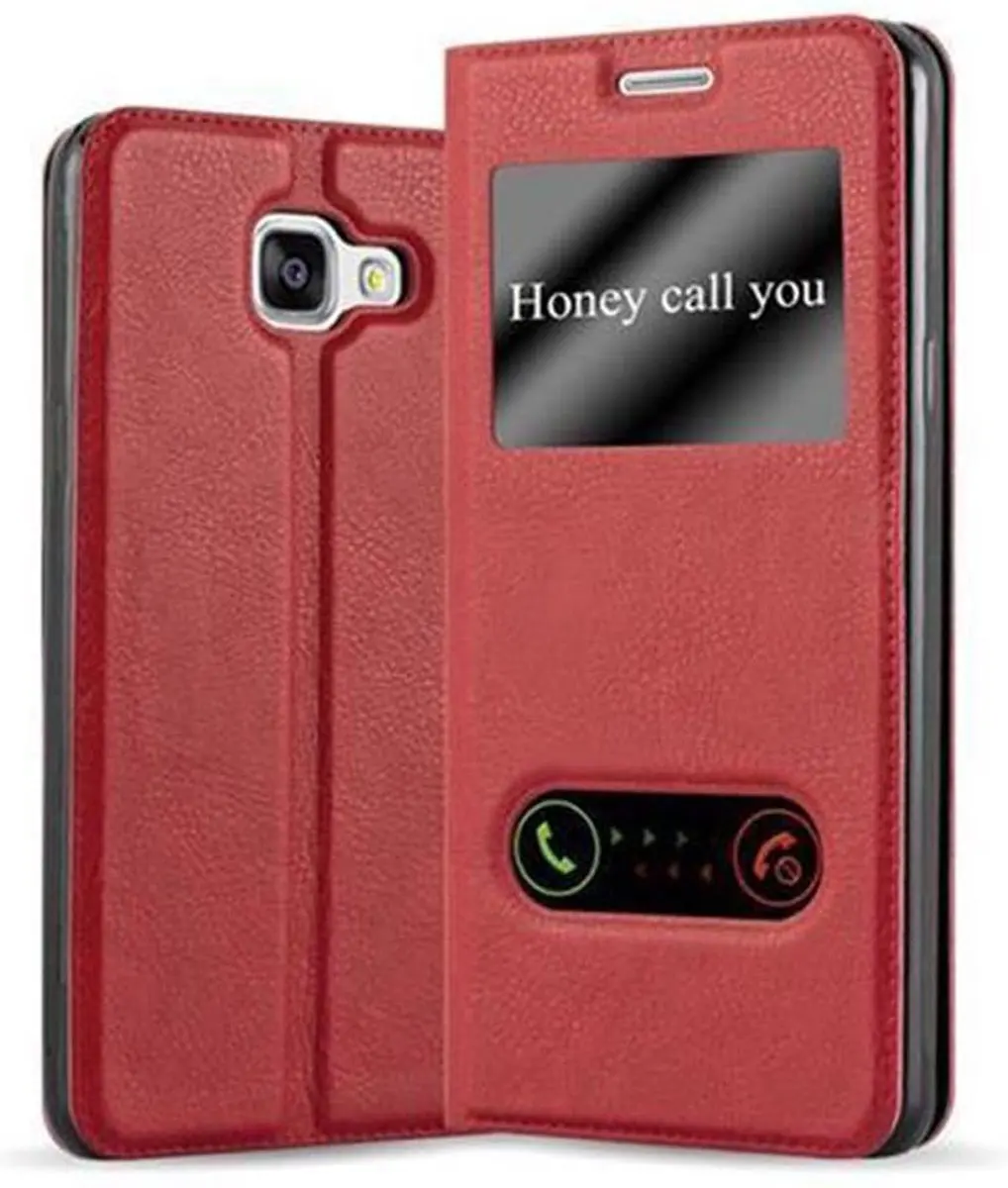 Cadorabo Hoesje geschikt voor Samsung Galaxy A5 2016 in SAFRAN ROOD