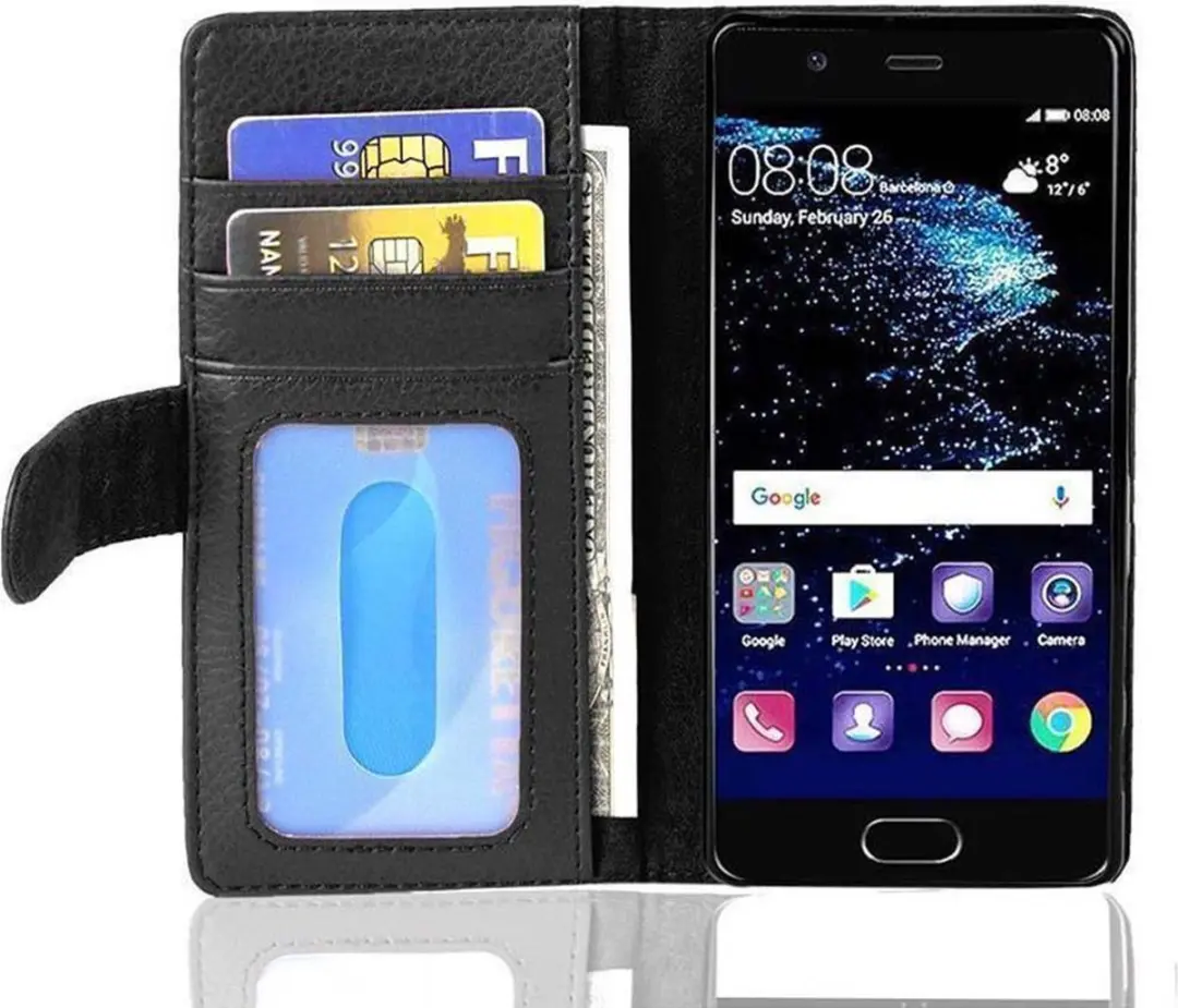 Cadorabo Hoesje geschikt voor Huawei P10 in ZWARTE OXIDE
