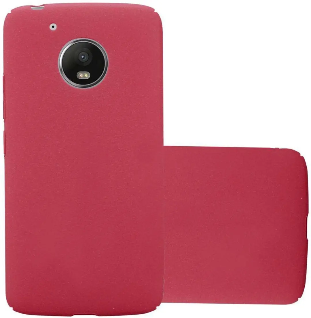 Cadorabo Hoesje geschikt voor Motorola MOTO G5 in FROSTY ROOD