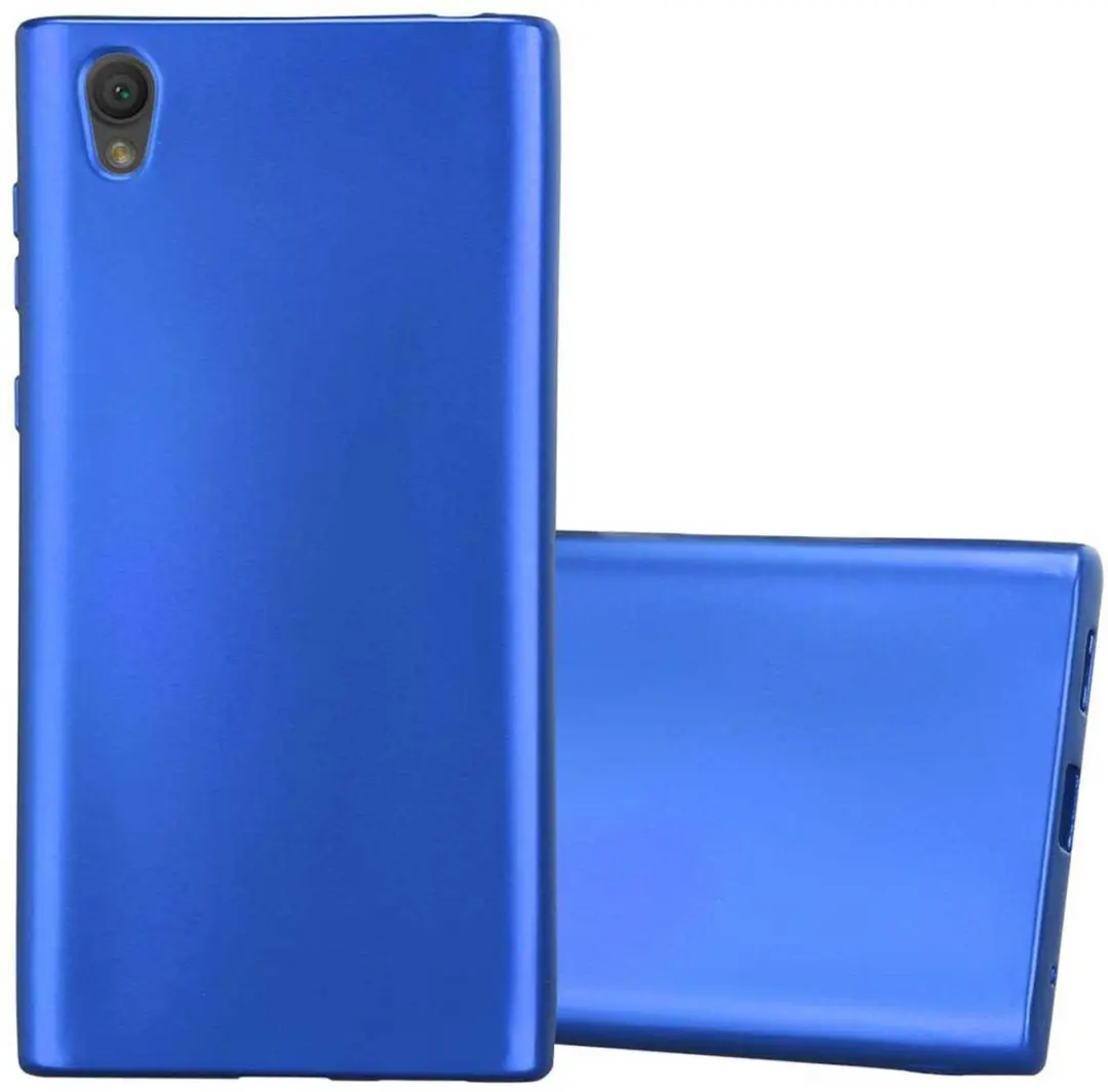Cadorabo Hoesje geschikt voor Sony Xperia L1 in METAAL BLAUW