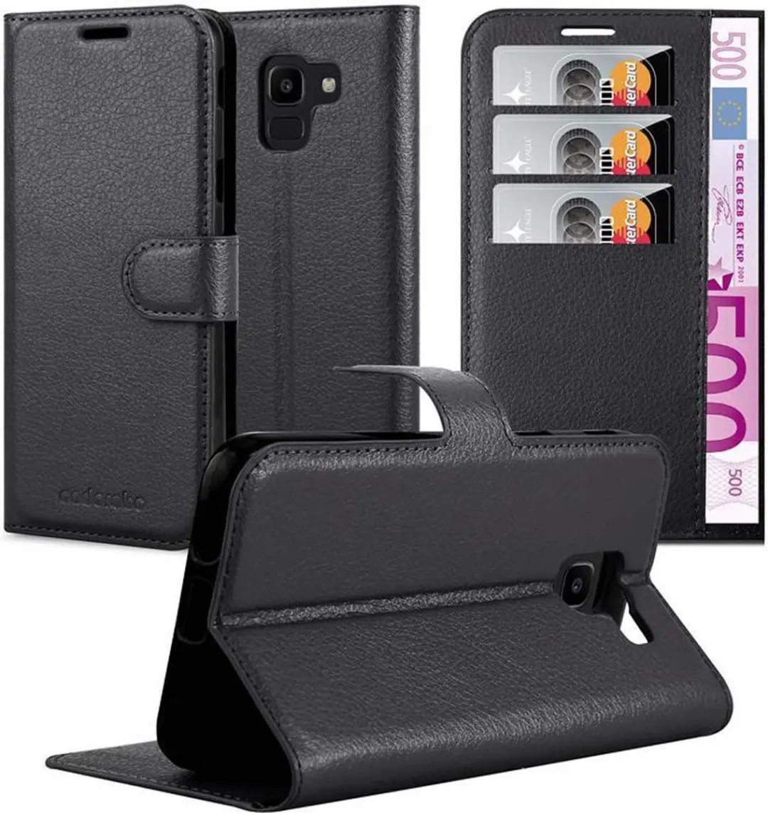 Cadorabo Hoesje geschikt voor Samsung Galaxy J6 2018 in PHANTOM ZWART
