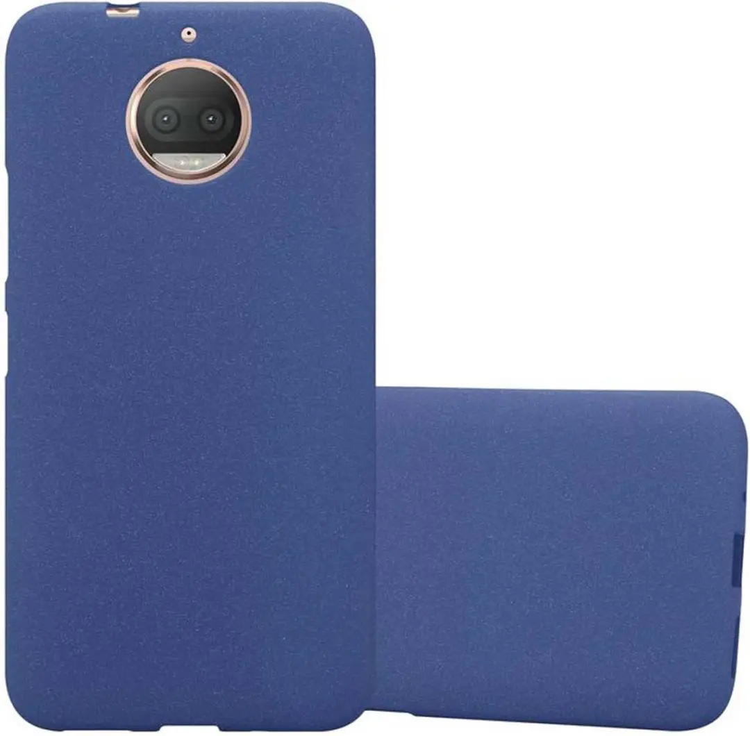 Cadorabo Hoesje geschikt voor Motorola MOTO G5S PLUS in FROST DONKER BLAUW
