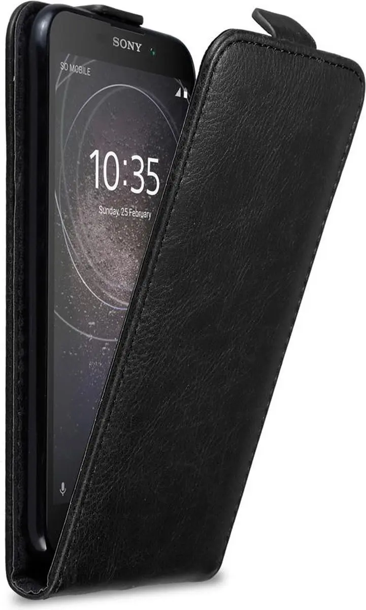 Cadorabo Hoesje geschikt voor Sony Xperia L2 in ZWARTE NACHT