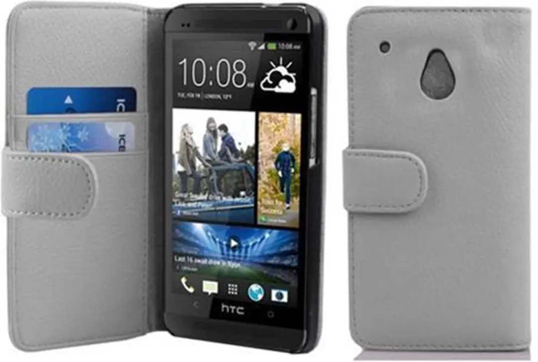 Cadorabo Hoesje geschikt voor HTC ONE M4 MINI in MAGNESIUM WIT