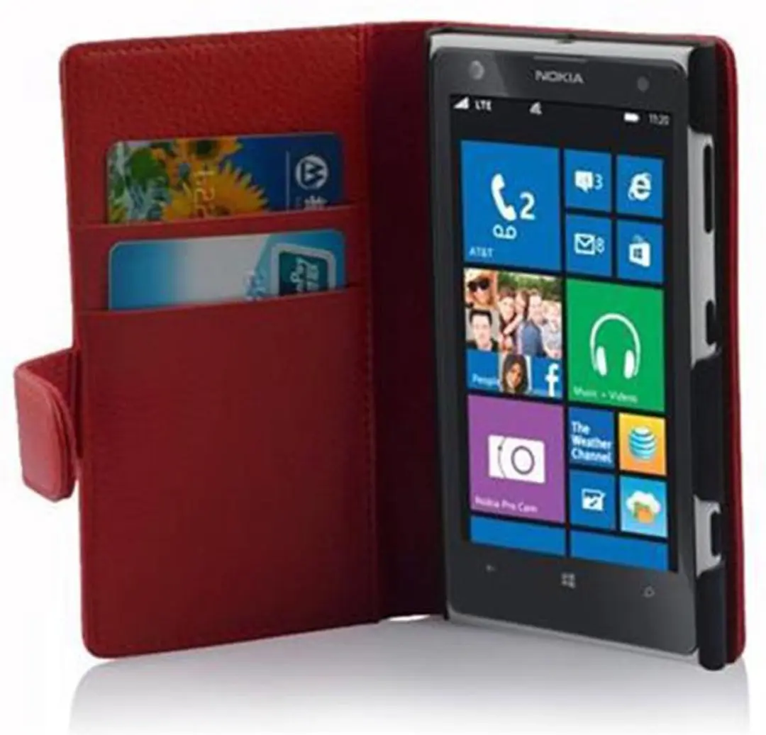 Cadorabo Hoesje geschikt voor Nokia Lumia 1020 in INFERNO ROOD