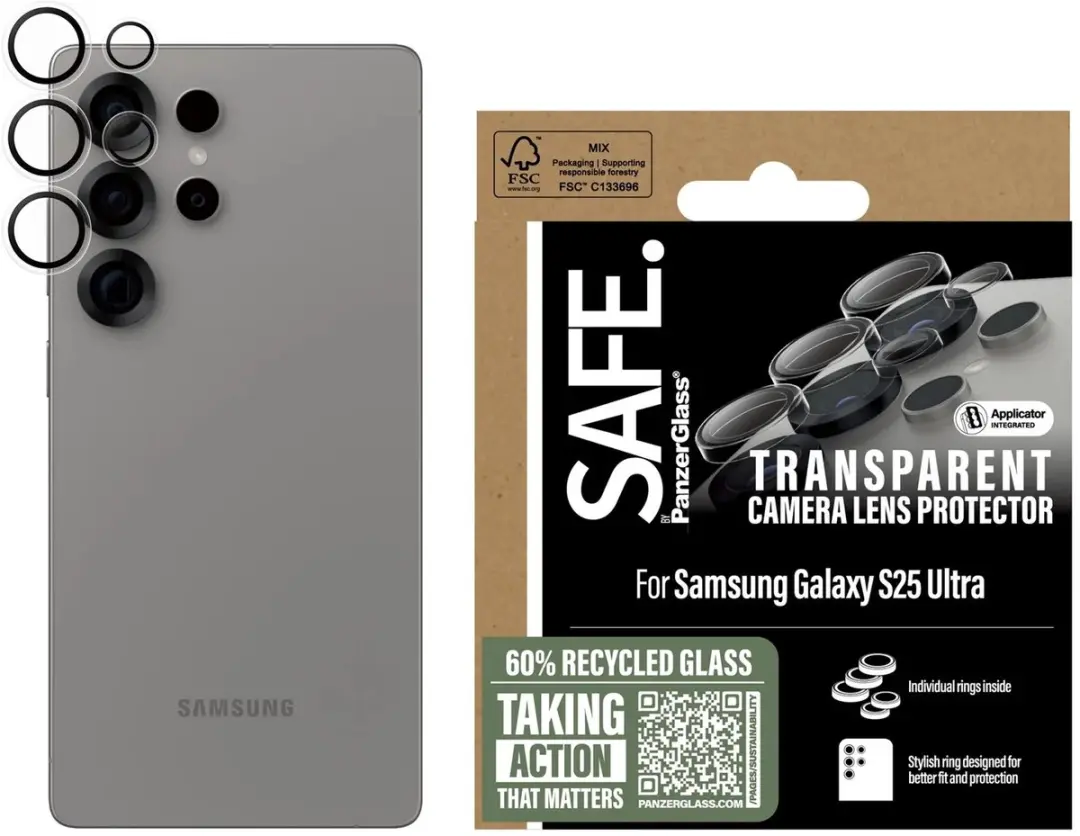 SAFE by PanzerGlass Camera Lens Protector Samsung Galaxy S25 Ultra