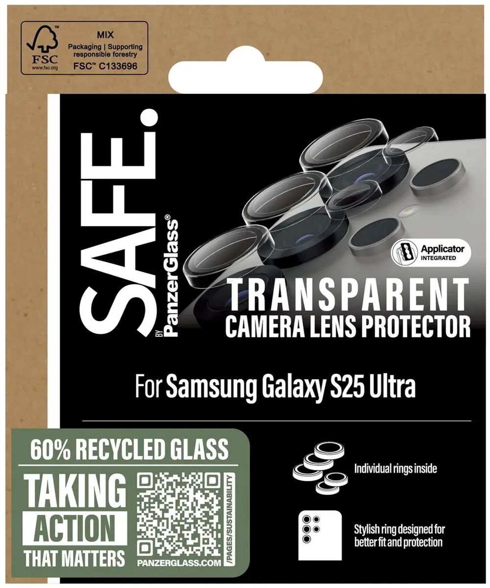 SAFE by PanzerGlass Camera Lens Protector Samsung Galaxy S25 Ultra - afbeelding 4 van 4