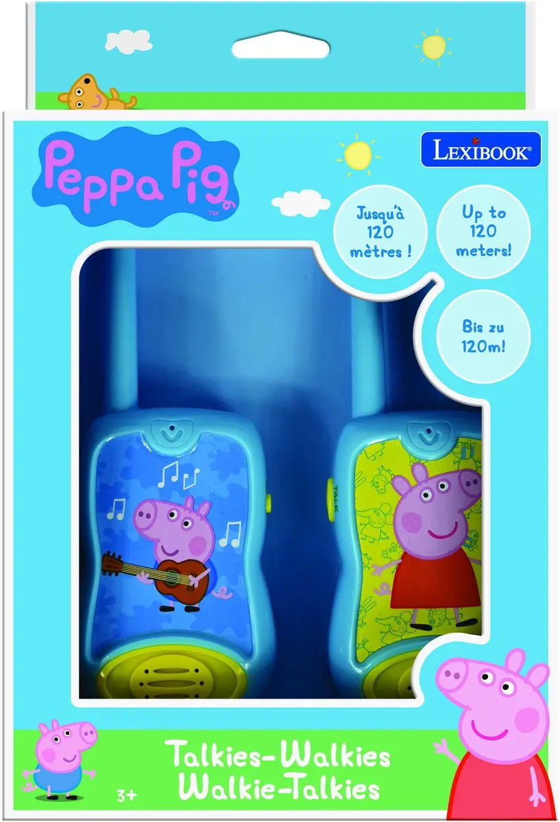 Lexibook Peppa Pig TW12PP Walkie-Talkies 120m - Blauw - afbeelding 6 van 6