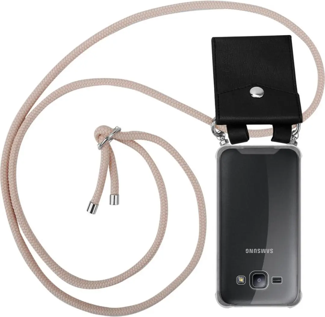 Cadorabo Hoesje geschikt voor Samsung Galaxy J1 2015 in PEARLY ROSE GOUD