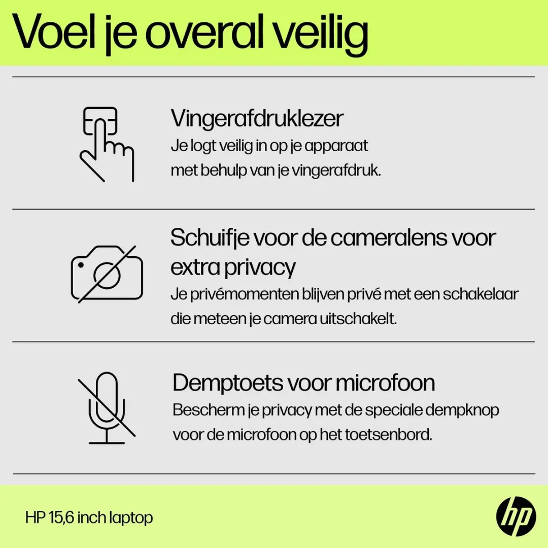 HP Clamshell i3-1315U Laptop 512GB - Zilver