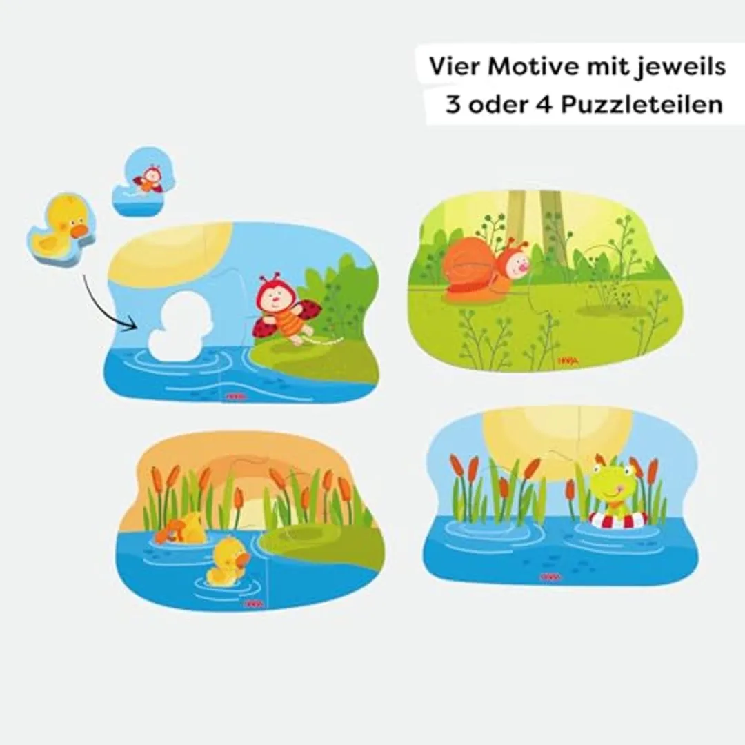 Haba 4 Eerste Puzzels Jonge Dieren Multicolor