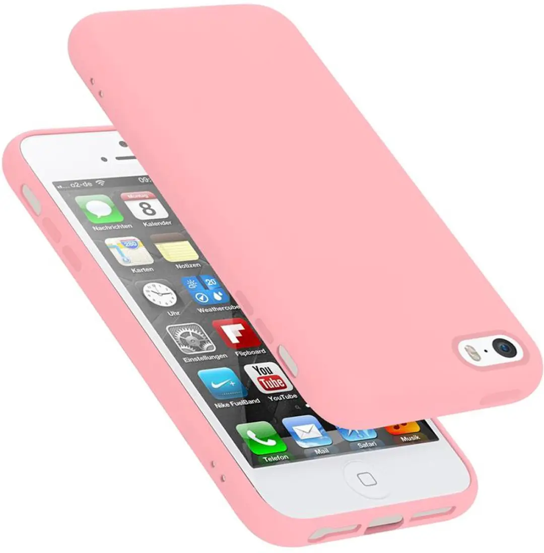 Cadorabo Hoesje geschikt voor Apple iPhone 5 / 5S / SE 2016 in LIQUID ROZE