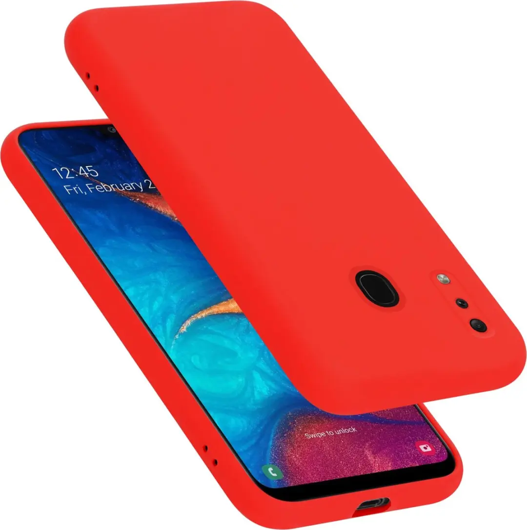 Cadorabo Hoesje geschikt voor Samsung Galaxy A20 / A30 / M10s in LIQUID ROOD