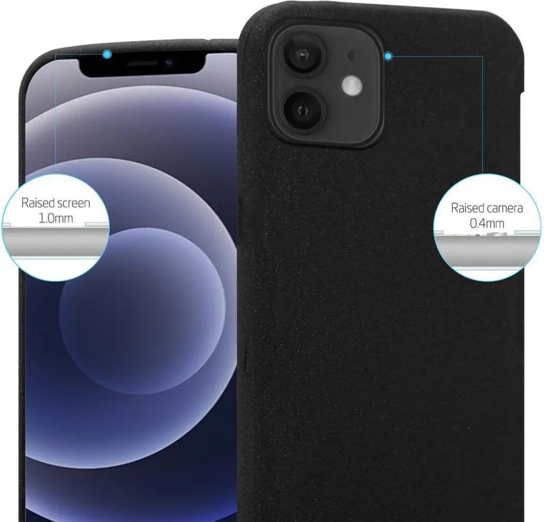 Cadorabo Hoesje geschikt voor Apple iPhone 12 / 12 PRO in FROST ZWART