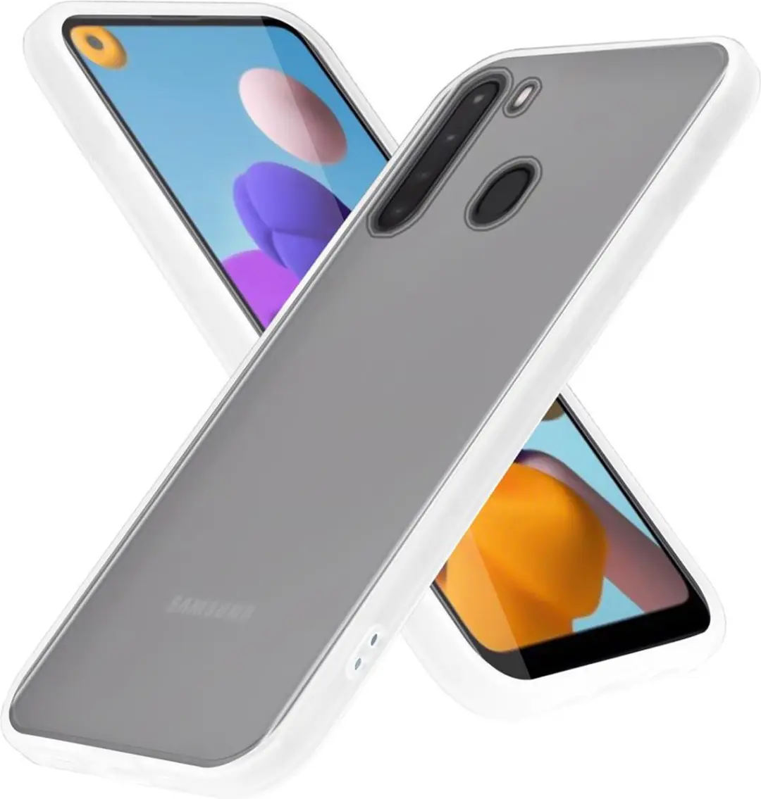Cadorabo Hoesje geschikt voor Samsung Galaxy A21 in Mat Transparant