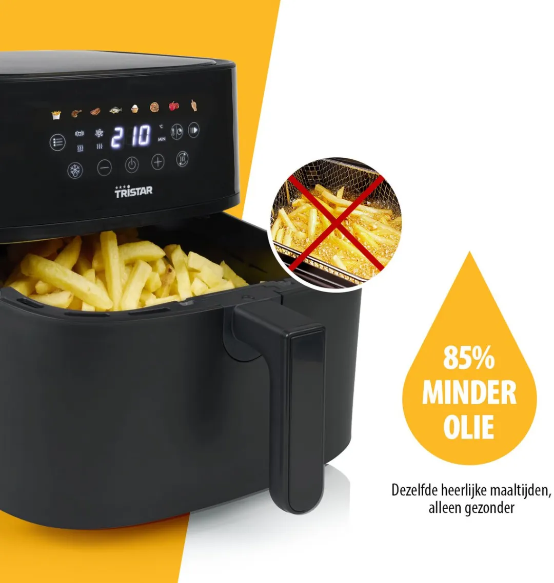 Tristar FR-9071 Airfryer 8L - 2000W - Zwart