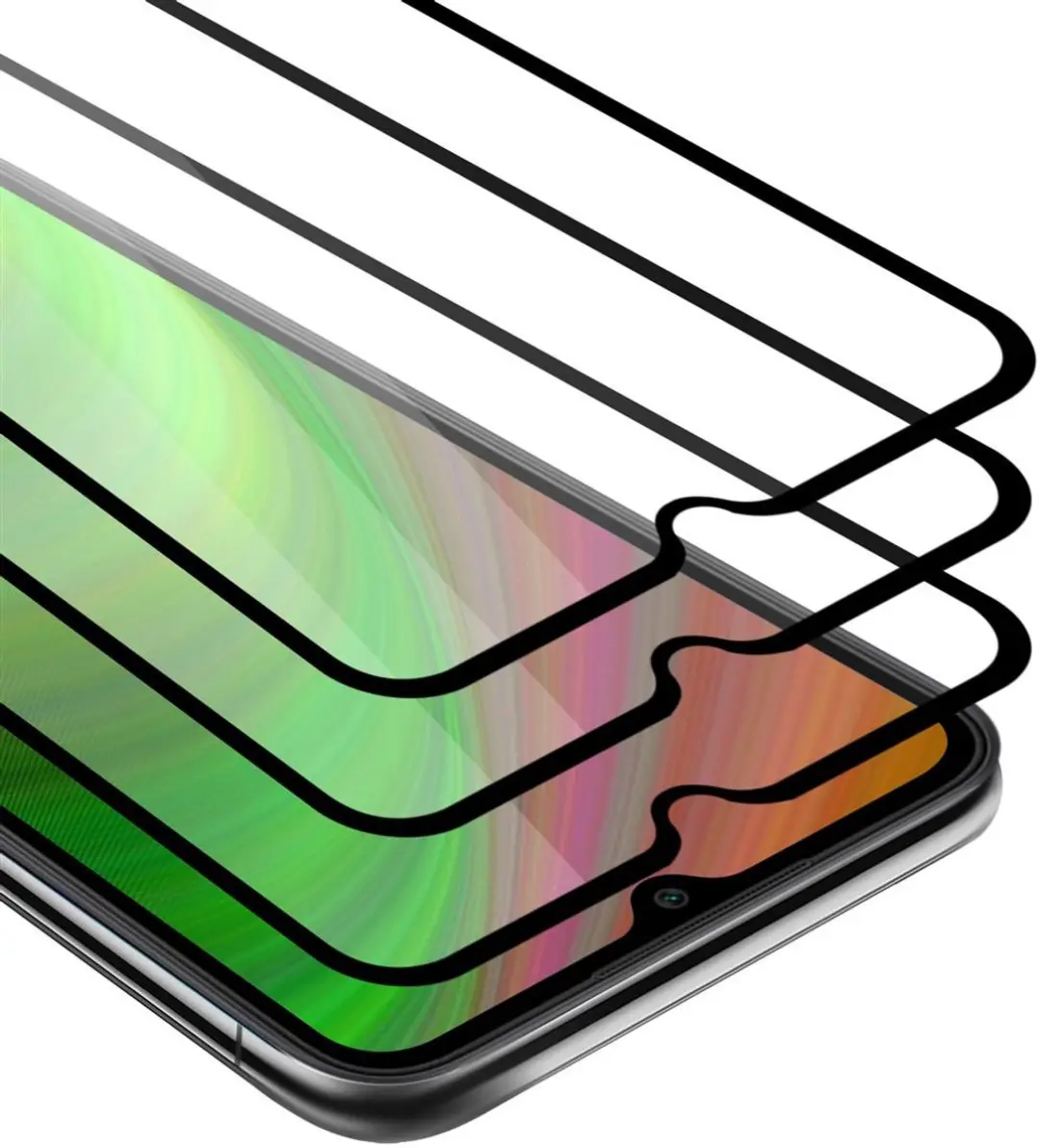 Cadorabo 3x Screenprotector geschikt voor Xiaomi RedMi 9A / RedMi 9AT Volledig s
