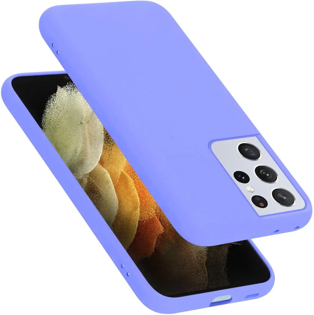 Cadorabo Hoesje geschikt voor Samsung Galaxy S21 ULTRA in LIQUID LICHT PAARS