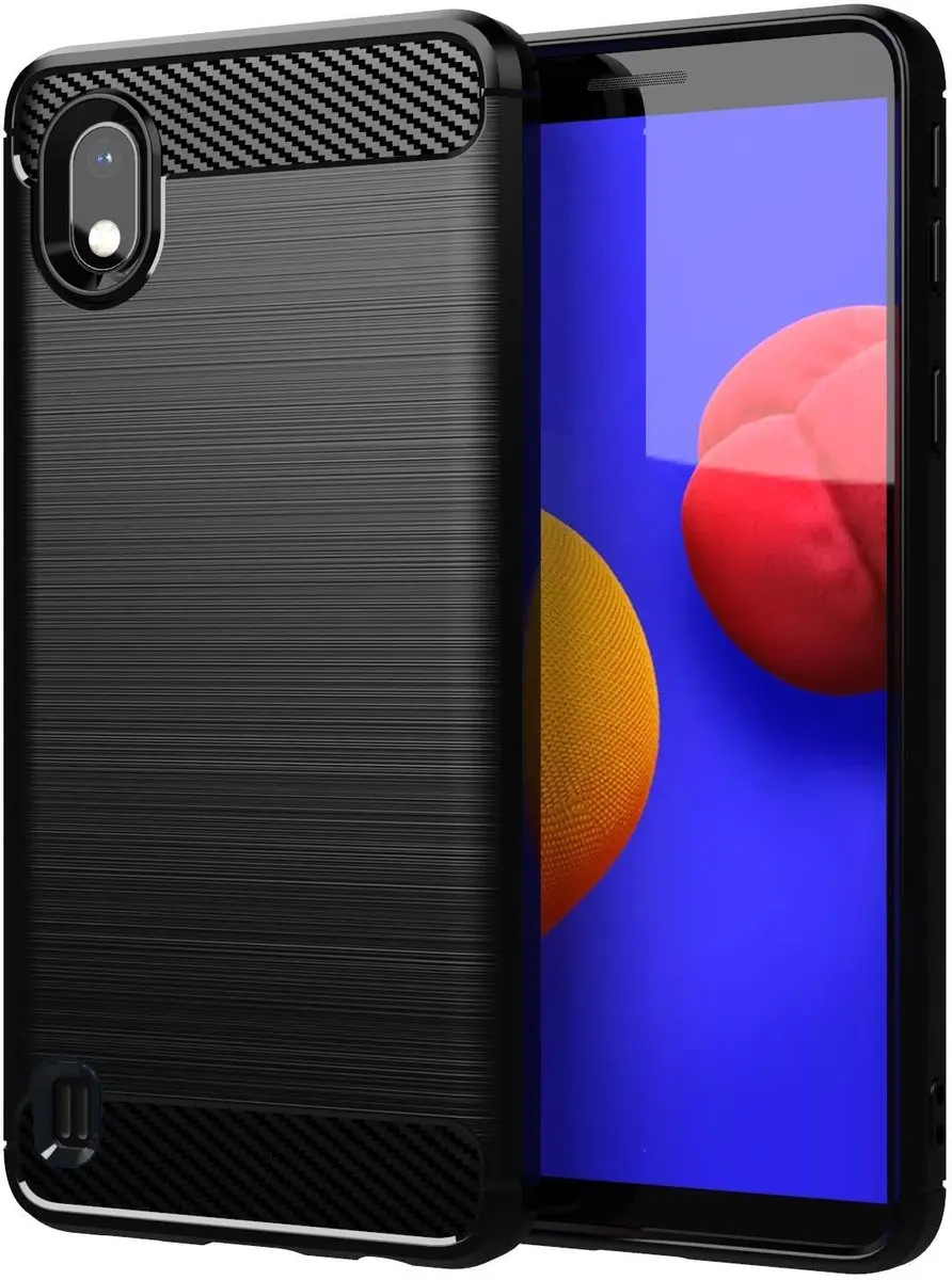Cadorabo Hoesje geschikt voor Samsung Galaxy A10 / M10 in Brushed Zwart