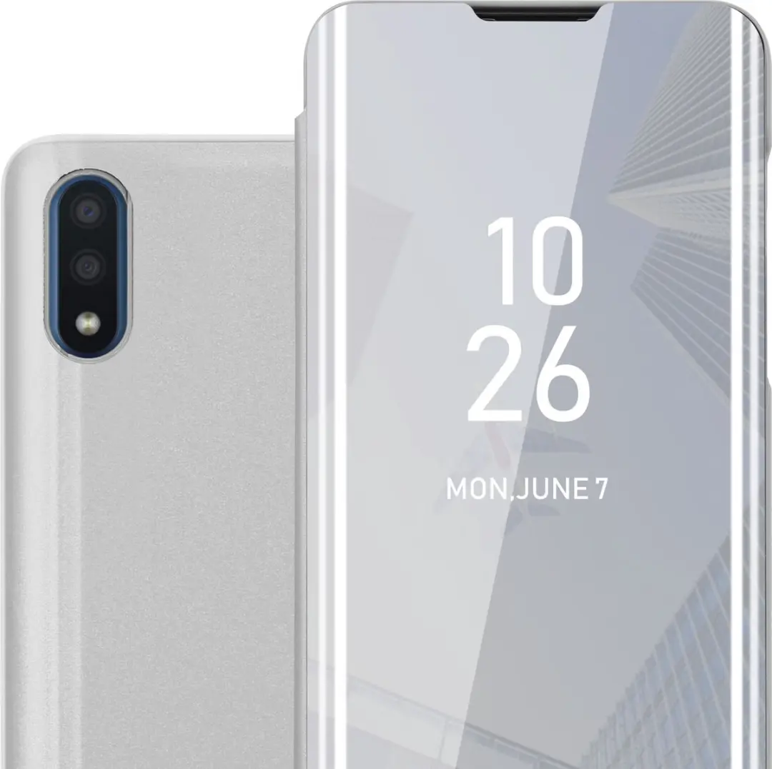 Cadorabo Hoesje geschikt voor Samsung Galaxy A01 in AGAAT ZILVER
