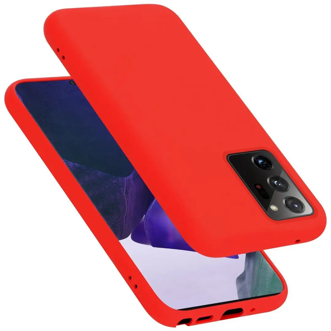 Cadorabo Hoesje geschikt voor Samsung Galaxy NOTE 20 ULTRA in LIQUID ROOD